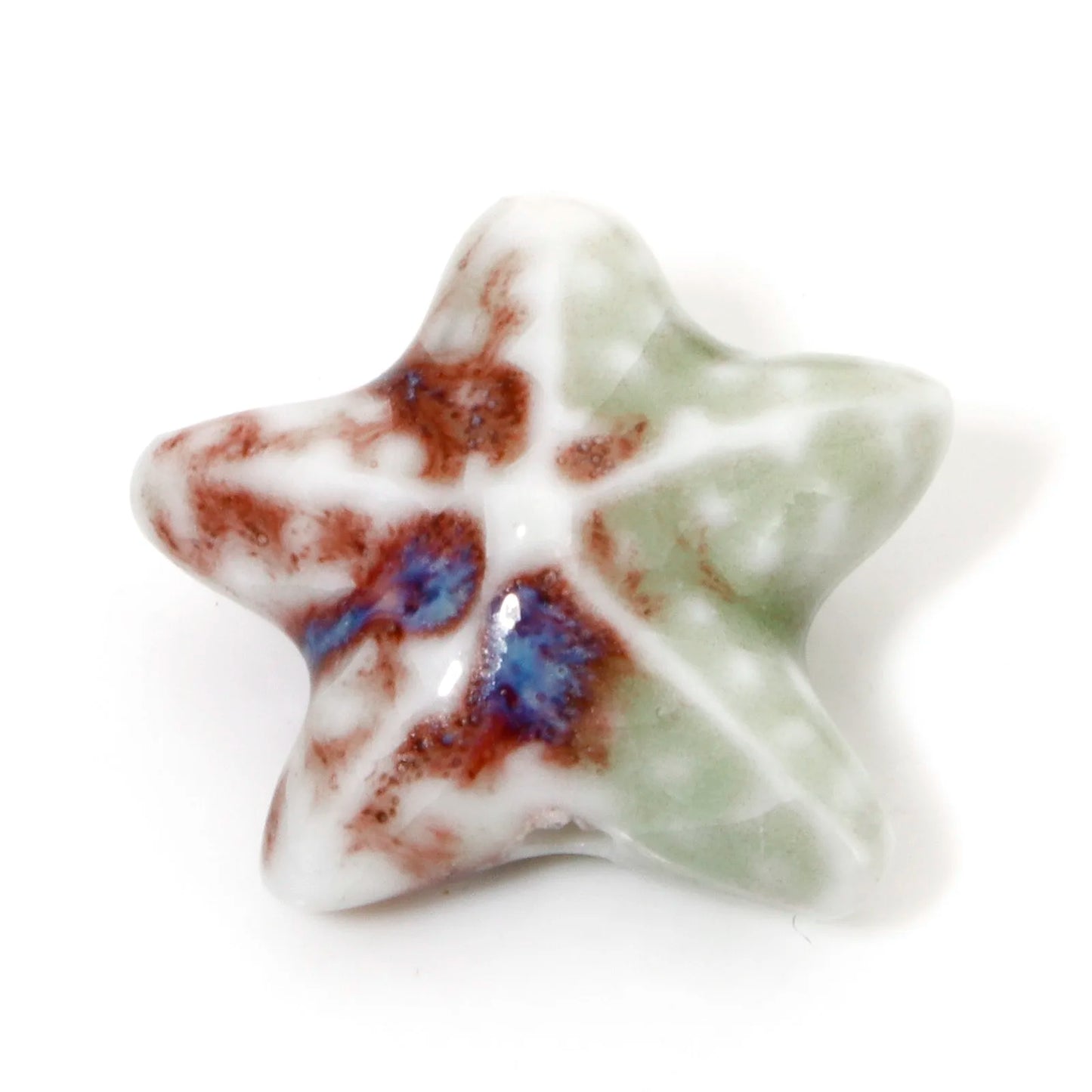 10 PCs Ceramic Starfish Beads (22mm x 19mm)