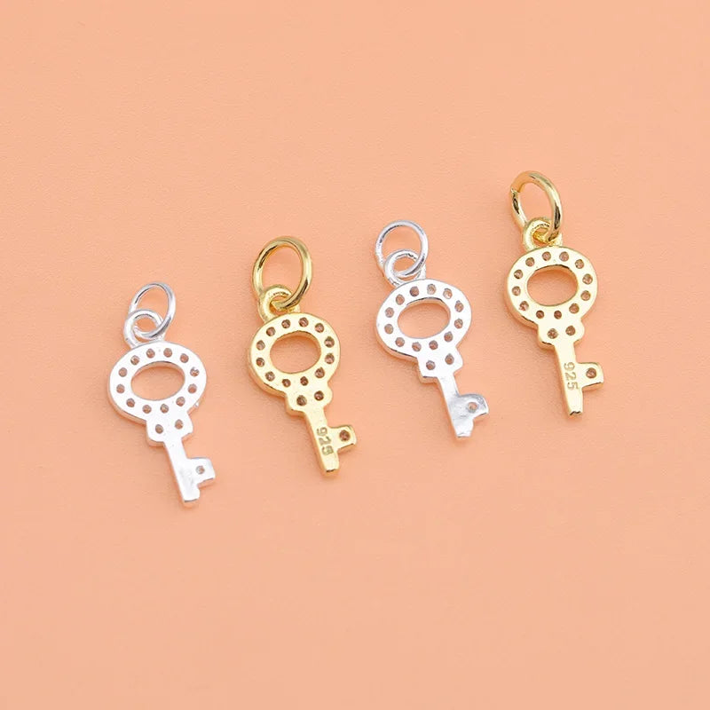 925 Sterling Silver Small Key Pendant