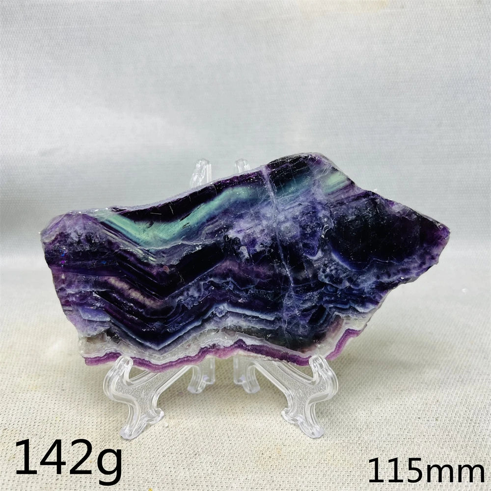Natural Lightning Rainbow Fluorite Slab