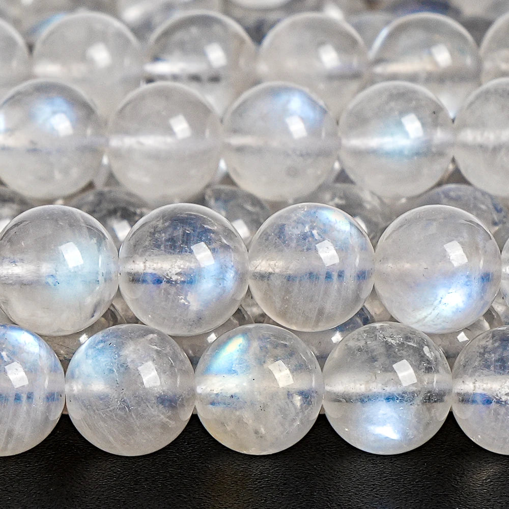 HQ Natural Rainbow Moonstone Bead Strand (8mm, 49pcs)