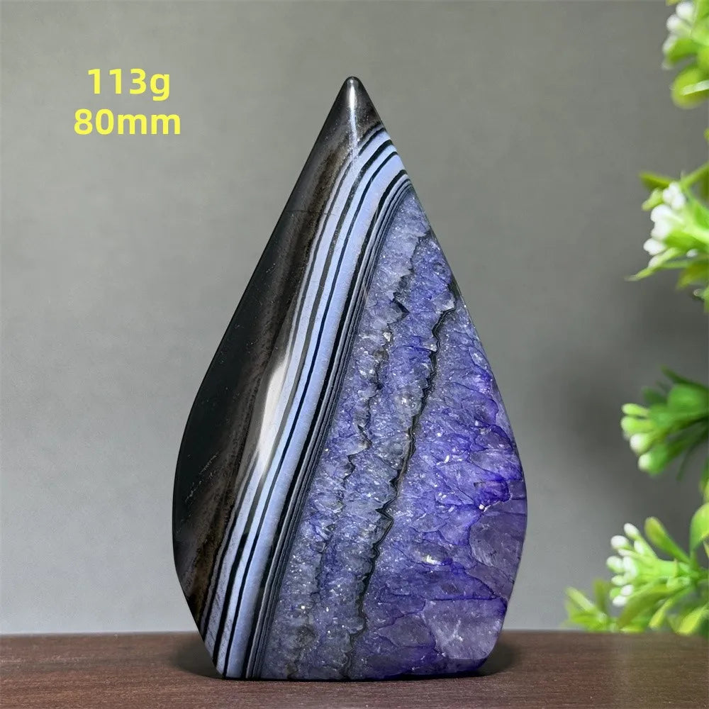 Natural Purple Agate Free-Form Torch