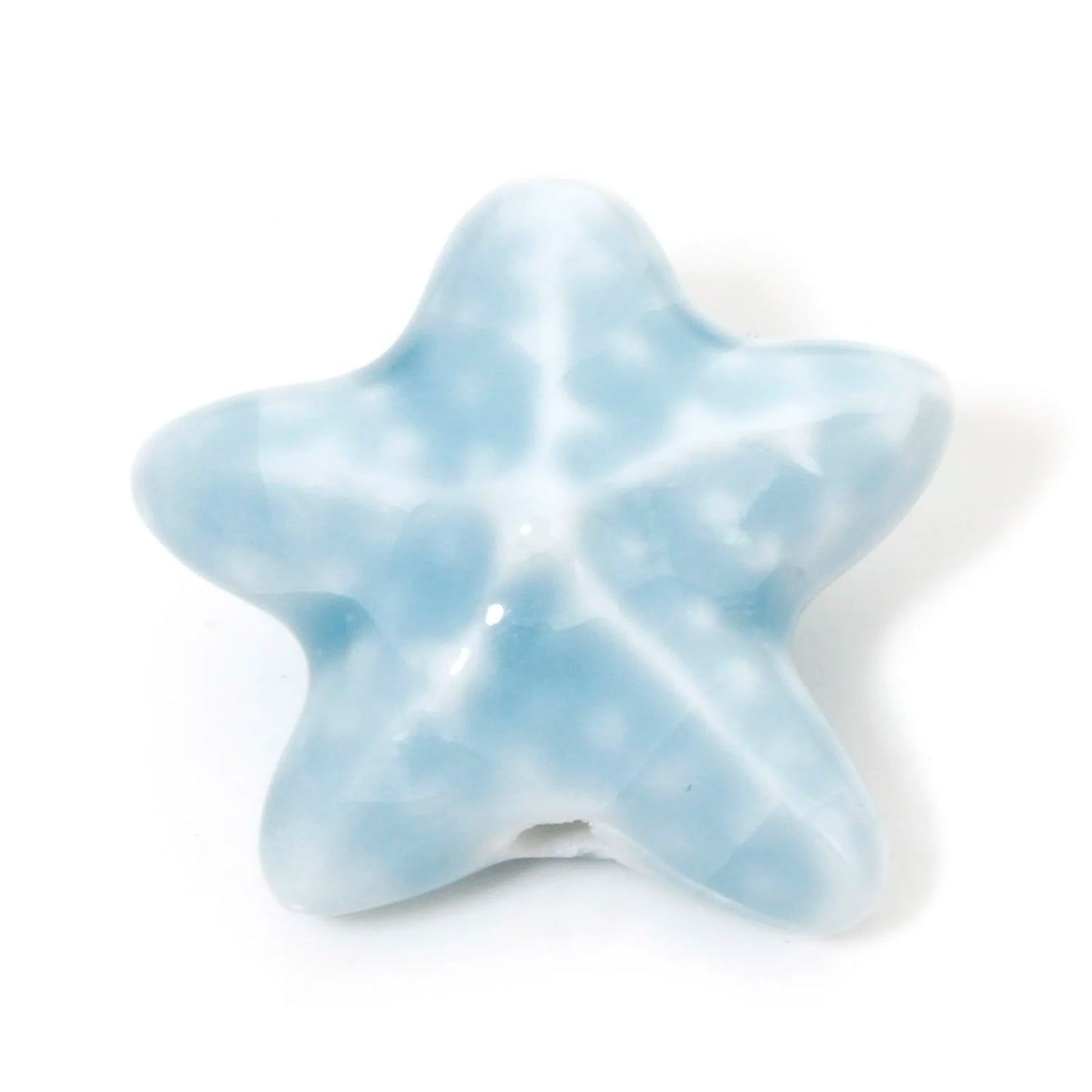 10 PCs Ceramic Starfish Beads (22mm x 19mm)