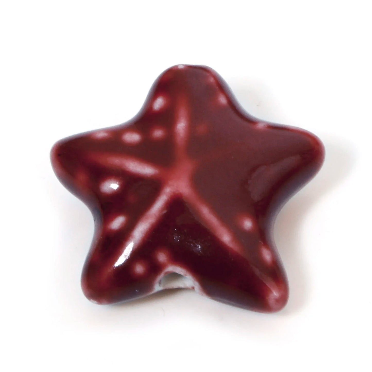 10 PCs Ceramic Starfish Beads (22mm x 19mm)