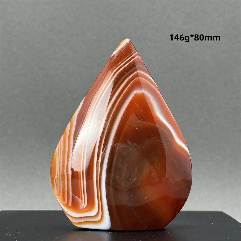 Natural Caramel Carnelian Agate Freeform Torch
