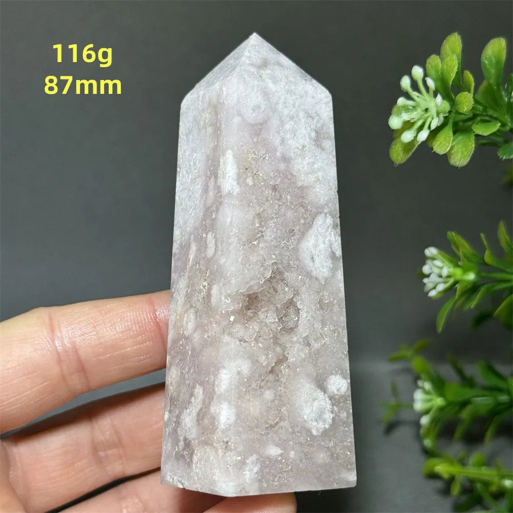 HQ Pink Amethyst Flower Agate Tower