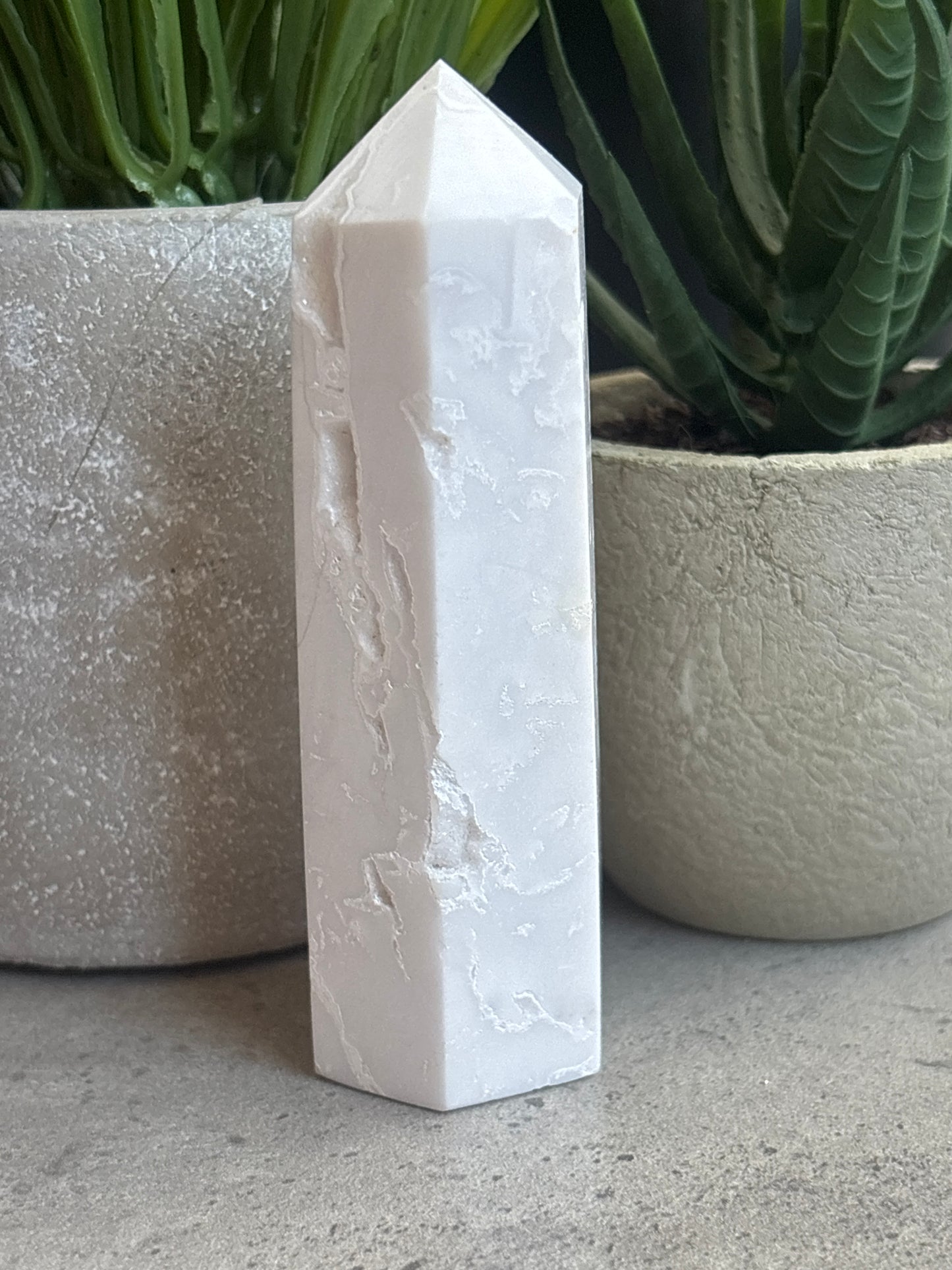 WHITE DRUZY AGATE TOWERS 50% OFF