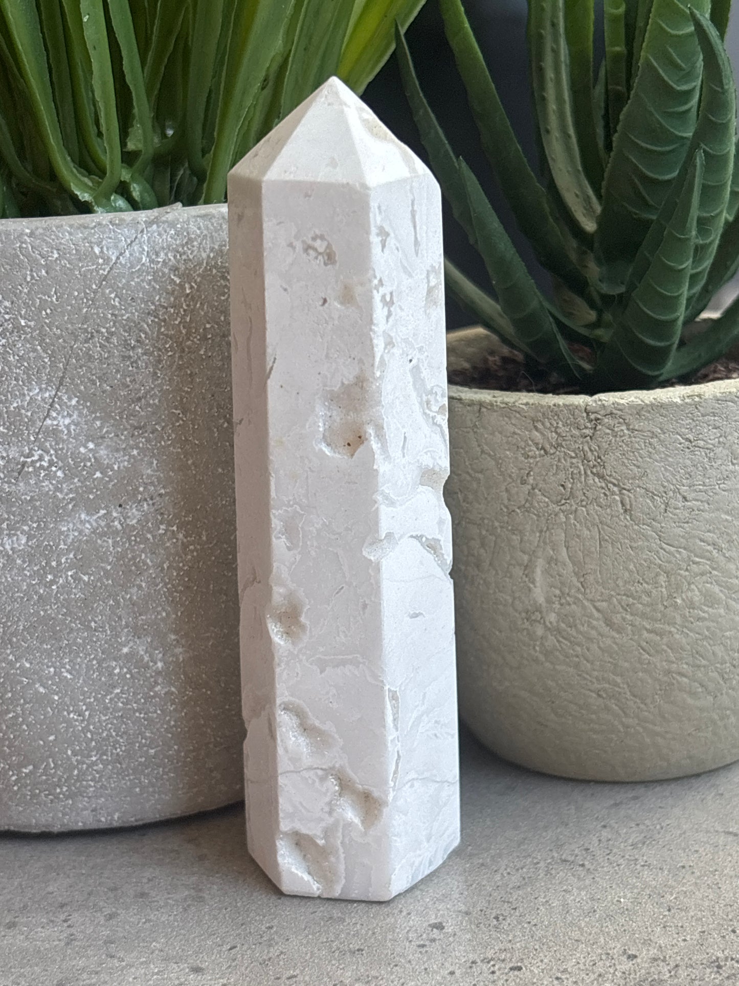 WHITE DRUZY AGATE TOWERS 50% OFF