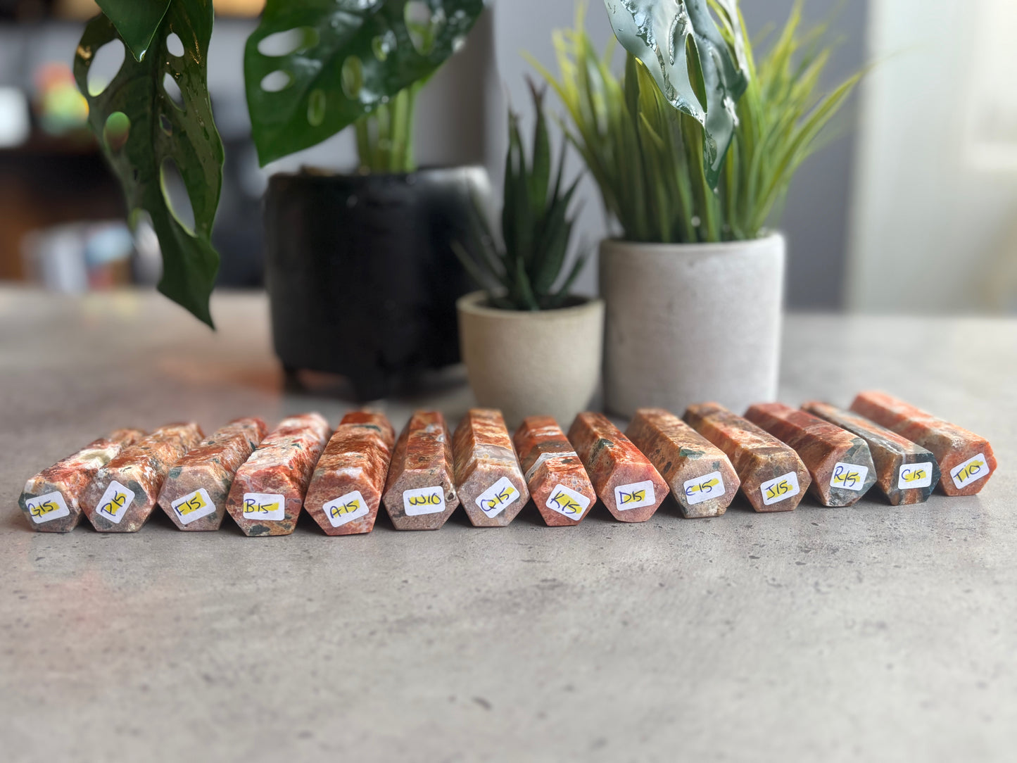 SUNSTONE AND BLUE APATITE TOWERS 50% OFF