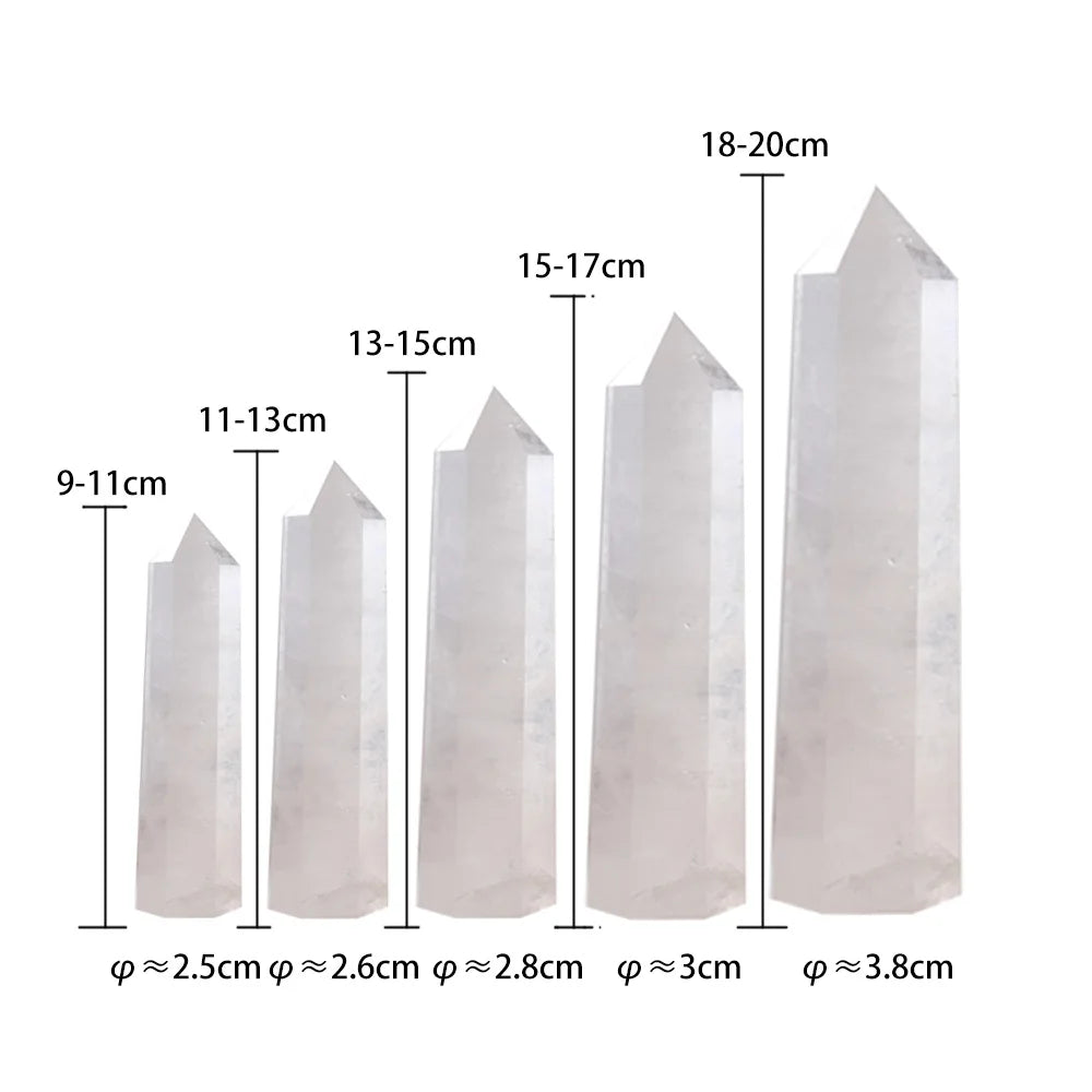 Grandes tours de quartz clair