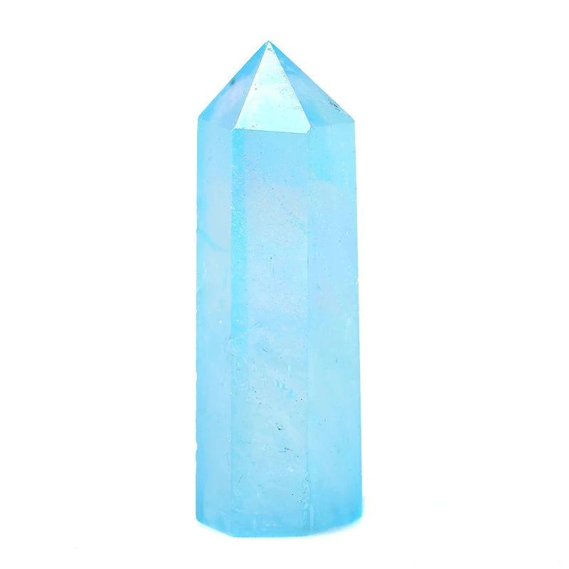 Natural Blue Aura Quartz ower