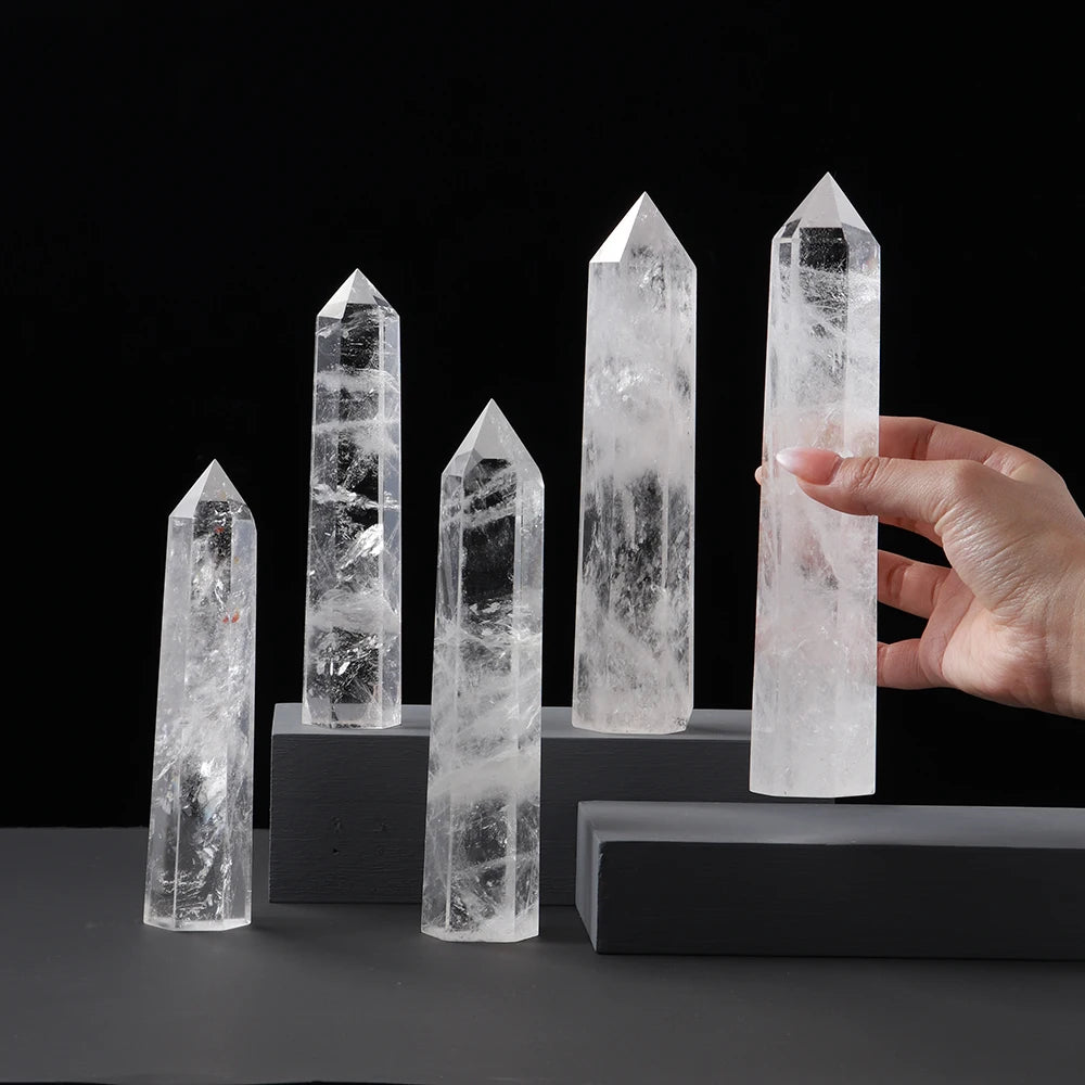 Grandes tours de quartz clair