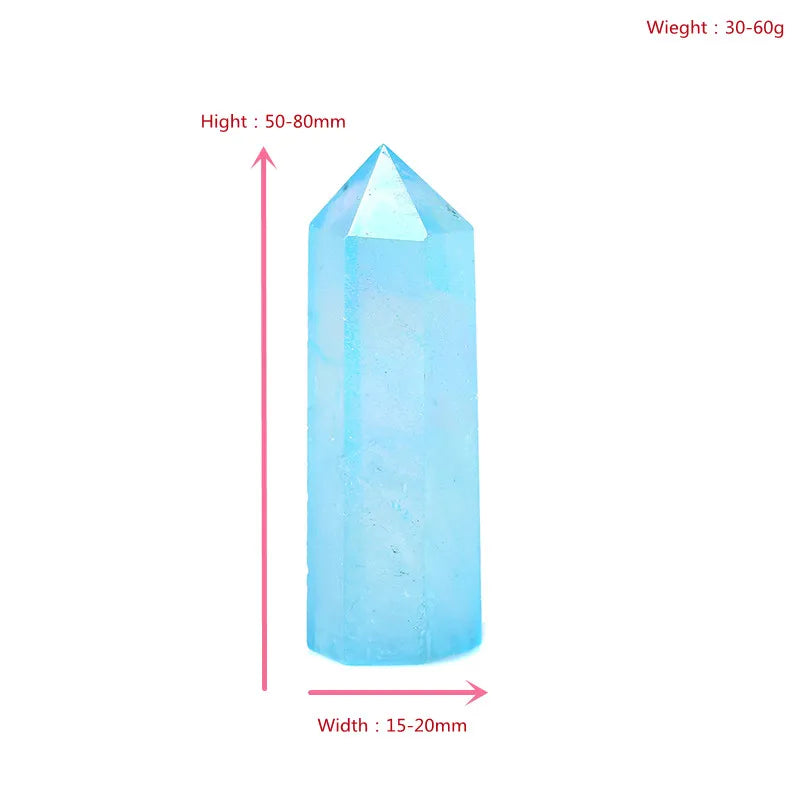 Natural Blue Aura Quartz ower