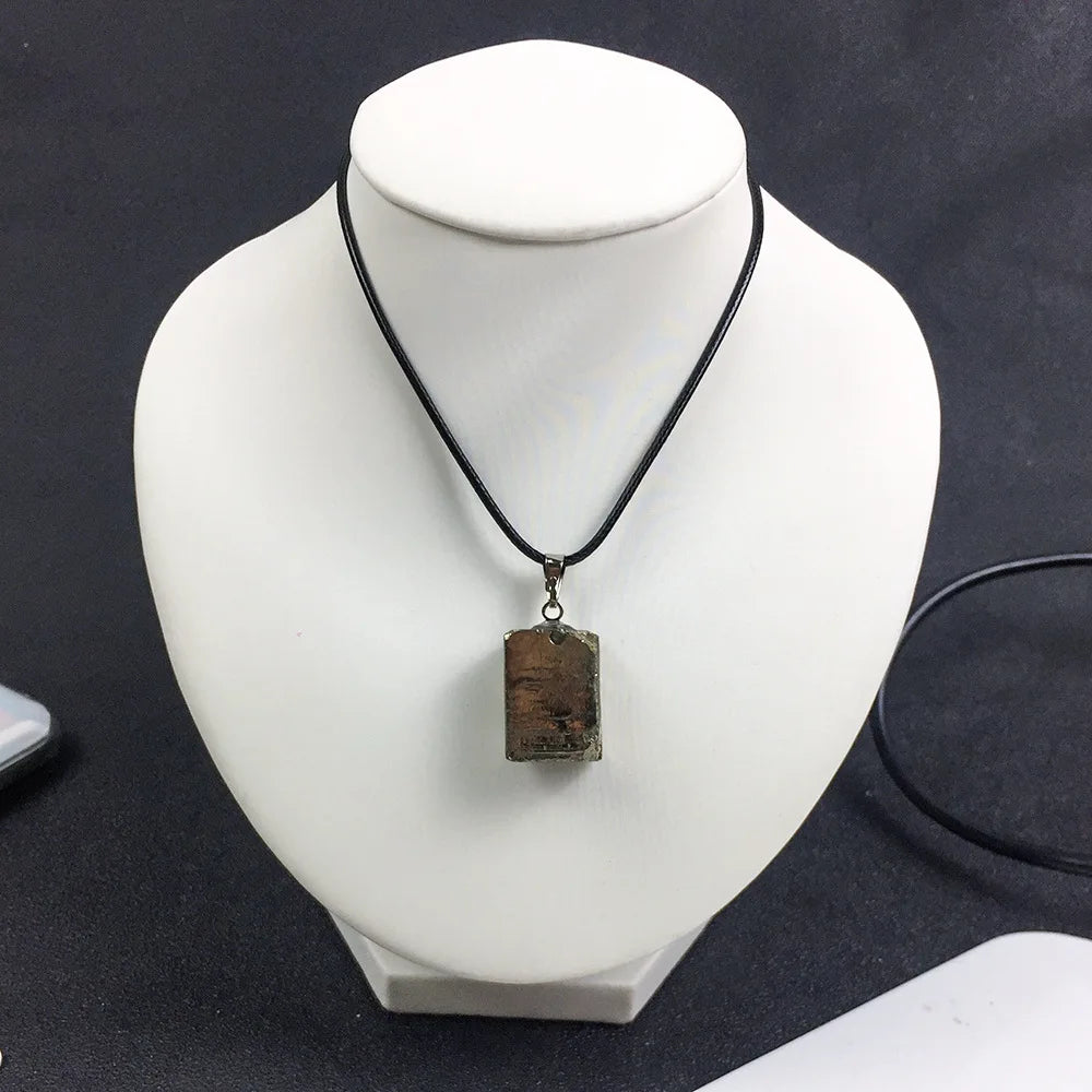 Natural Raw Pyrite Cube Pendant (16-20mm)
