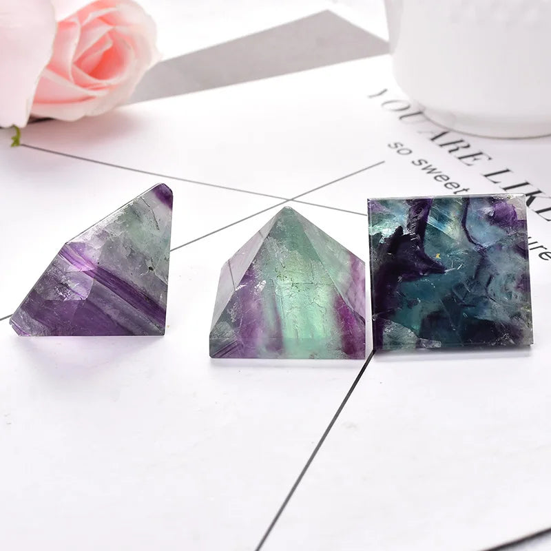 Natural Fluorite Pyramid