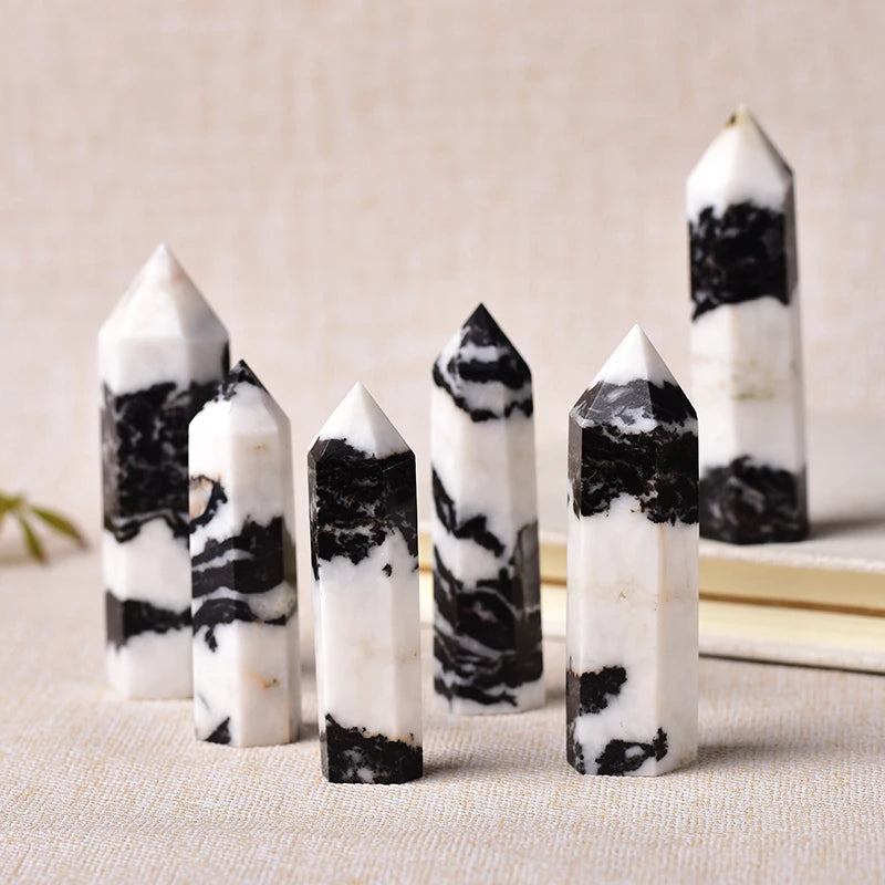 Black and White Zebra Jasper Tower