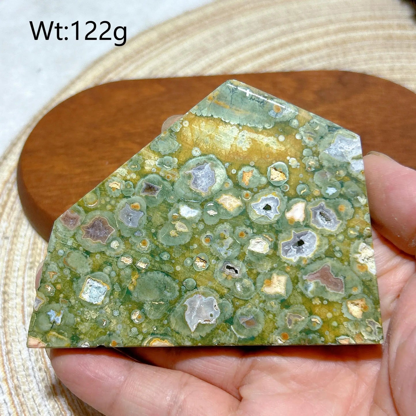 Natural Rainforest Jasper Druzy Slab