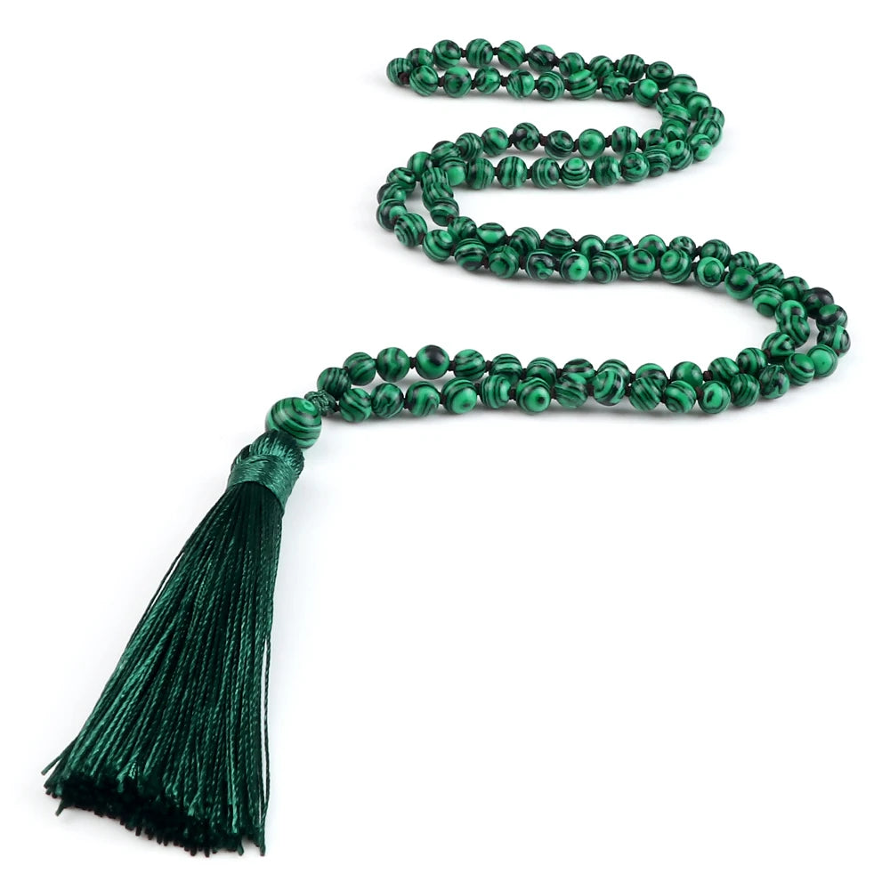Collier Mala 108 perles de pierre