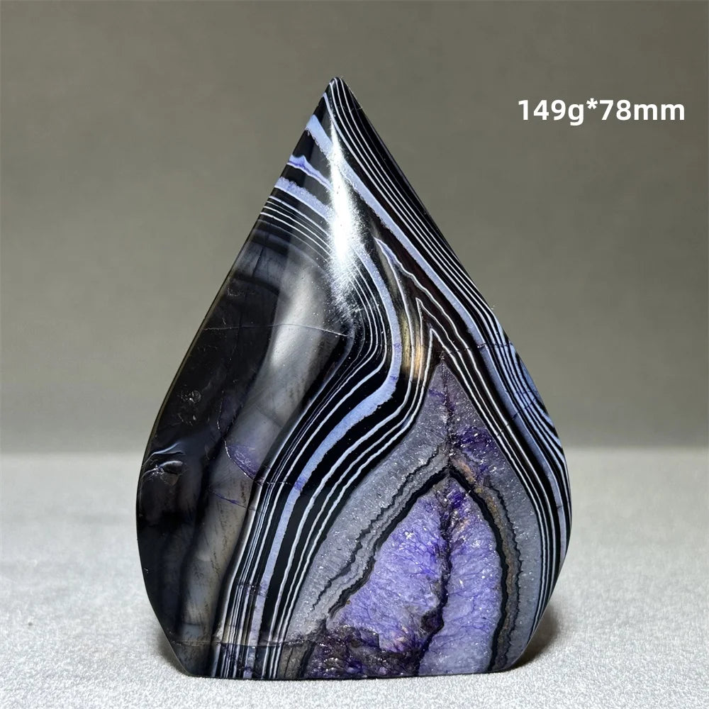 Enhanced Purple Agate Free Form Torch