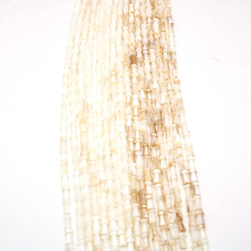 Natural Freshwater Shell Mushroom Shaped Beads 4x8mm