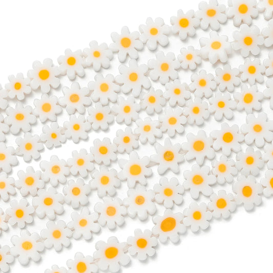 4-9mm Glass Daisy Spacer Beads