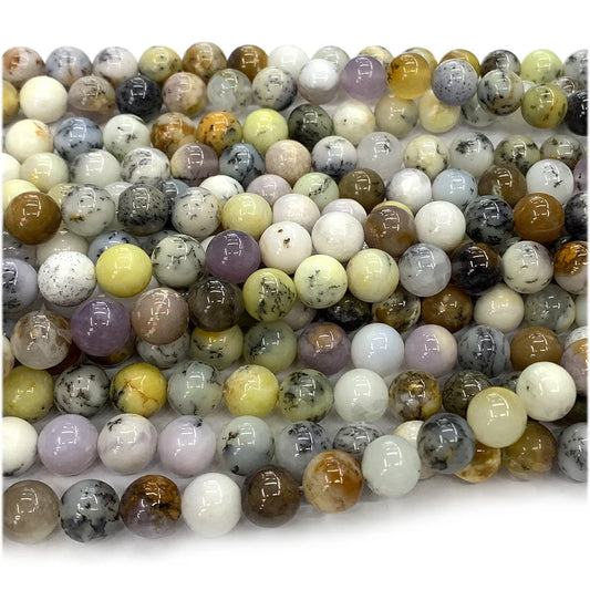 Natural White Opal Mixed Bead Strand