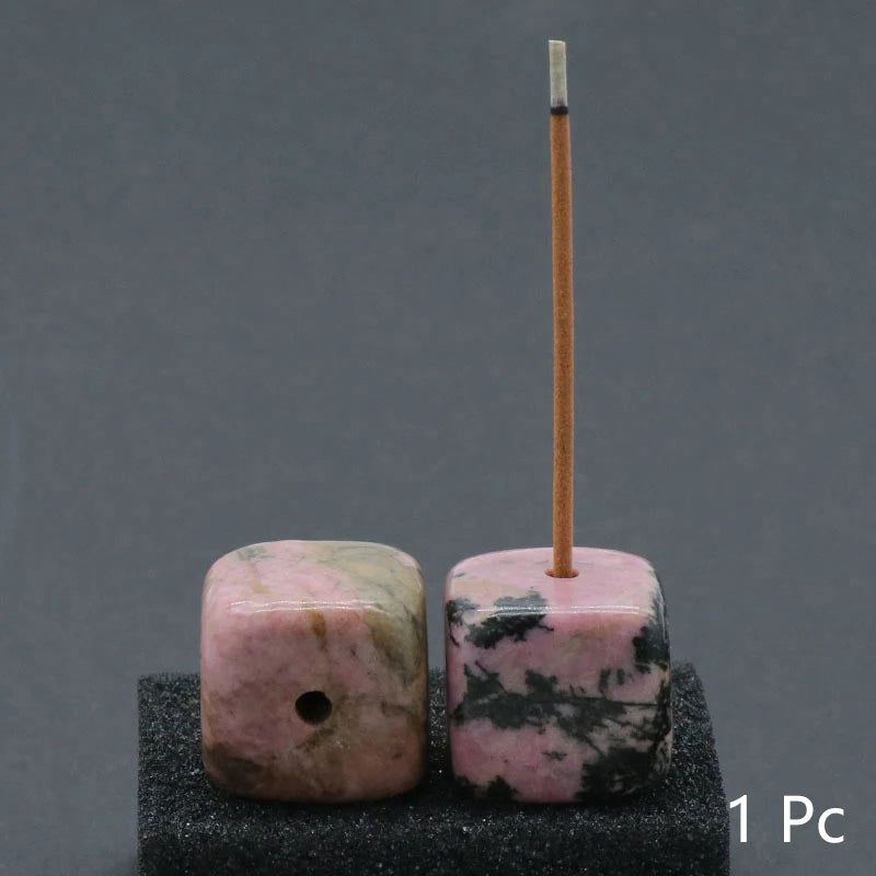 Porte-encens en bloc de cristal