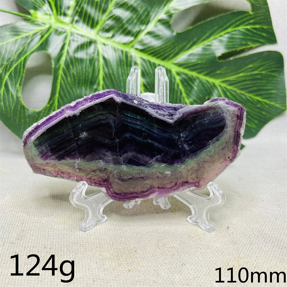 Natural Lightning Rainbow Fluorite Slab