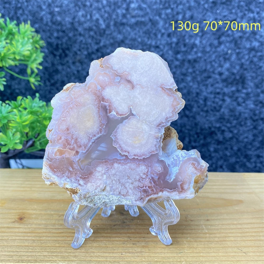 Natural Pink Amethyst Slab (With Stand)
