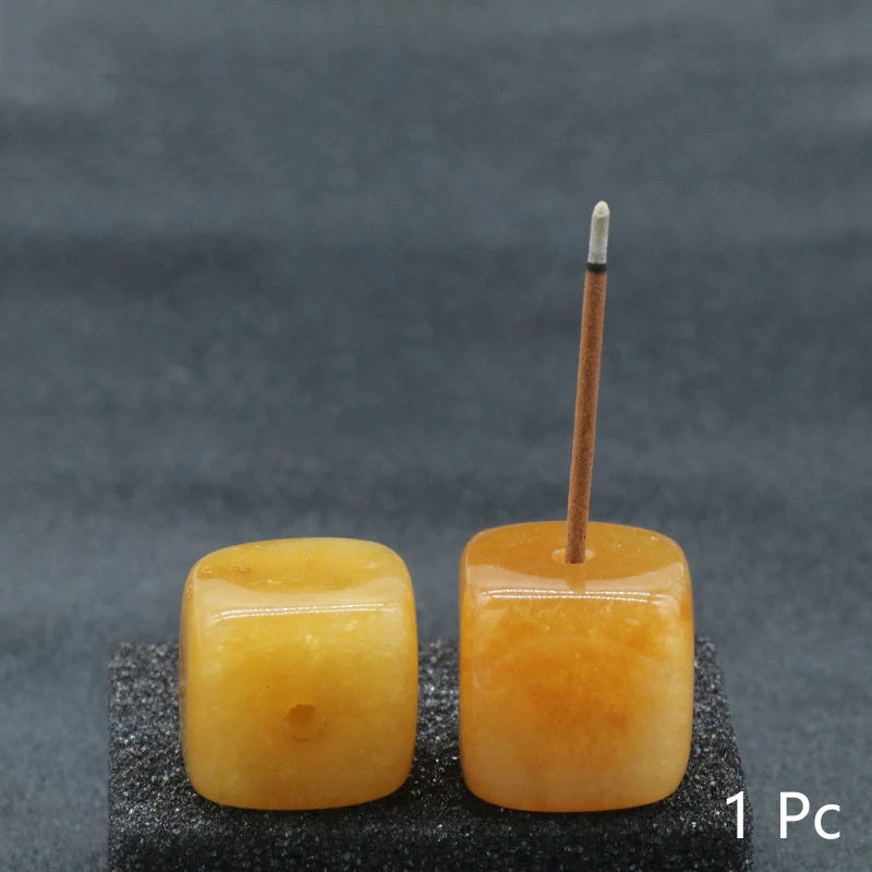 Porte-encens en bloc de cristal