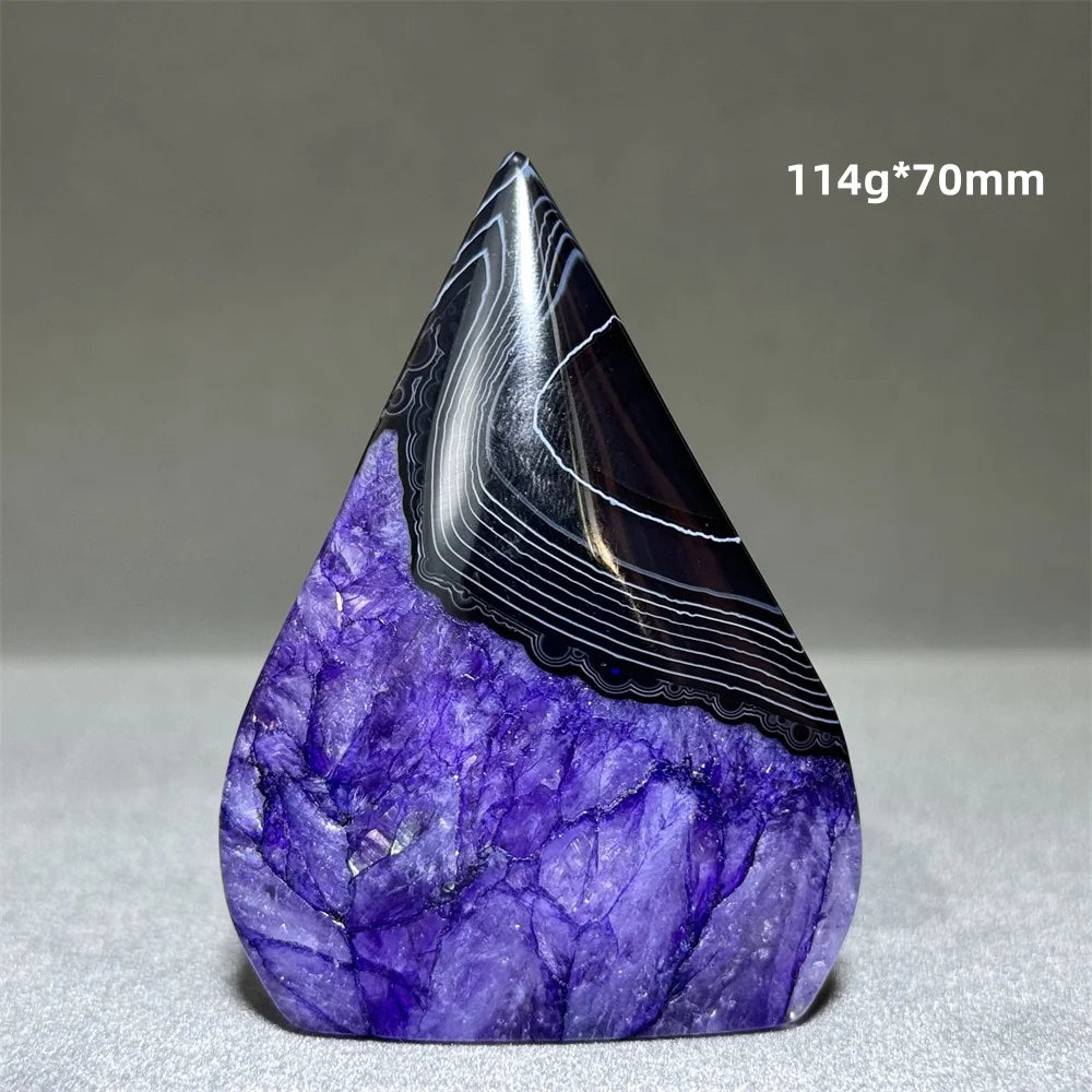 Enhanced Purple Agate Free Form Torch