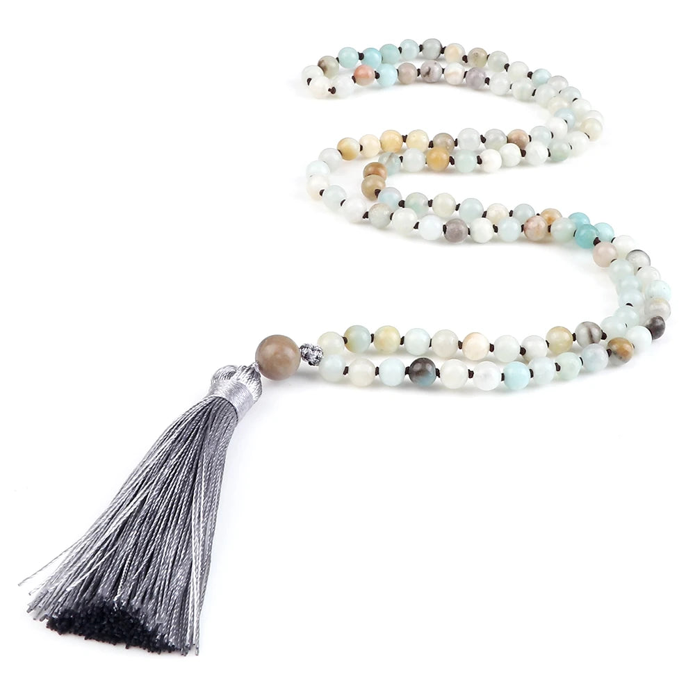Collier Mala 108 perles de pierre
