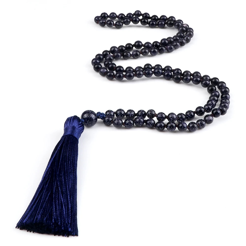 Collier Mala 108 perles de pierre