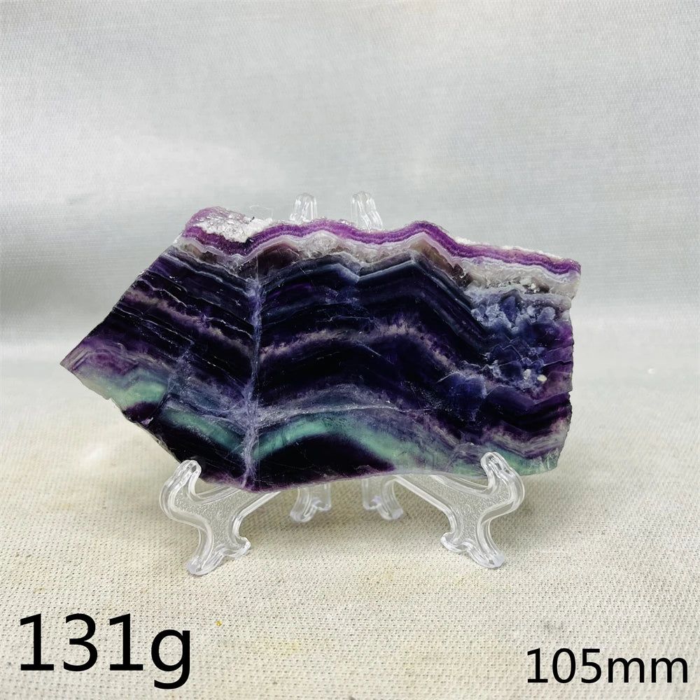 Natural Lightning Rainbow Fluorite Slab
