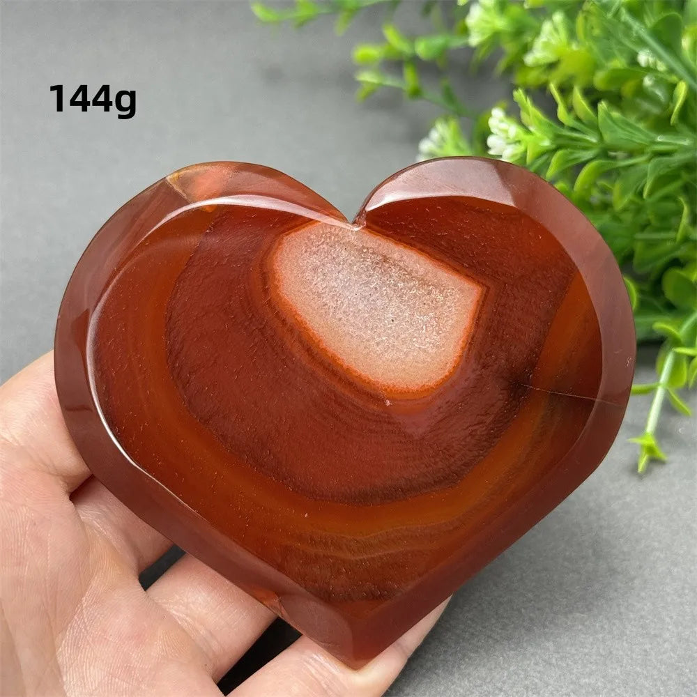 Natural Red Carnelian Druzy Heart