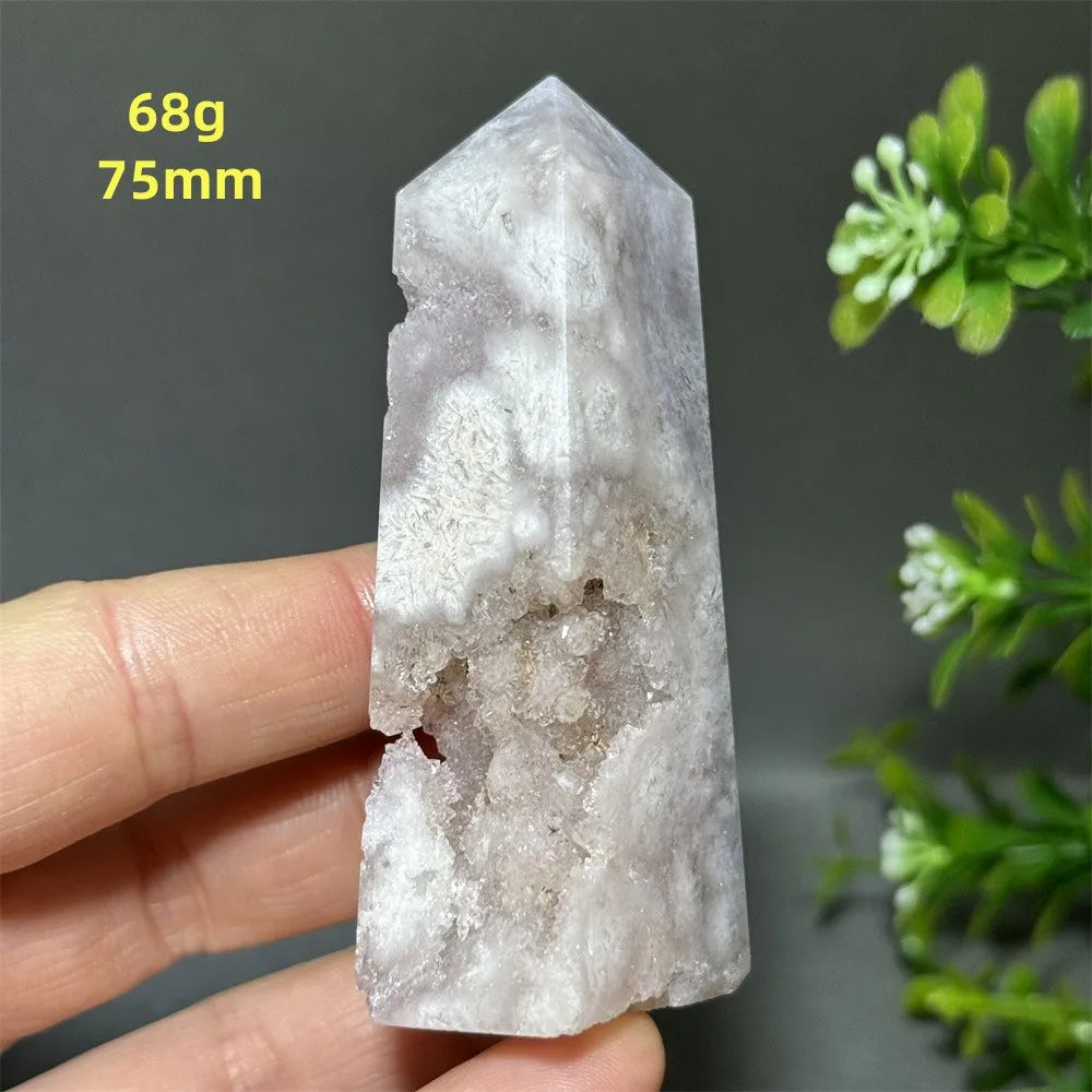 HQ Pink Amethyst Flower Agate Tower