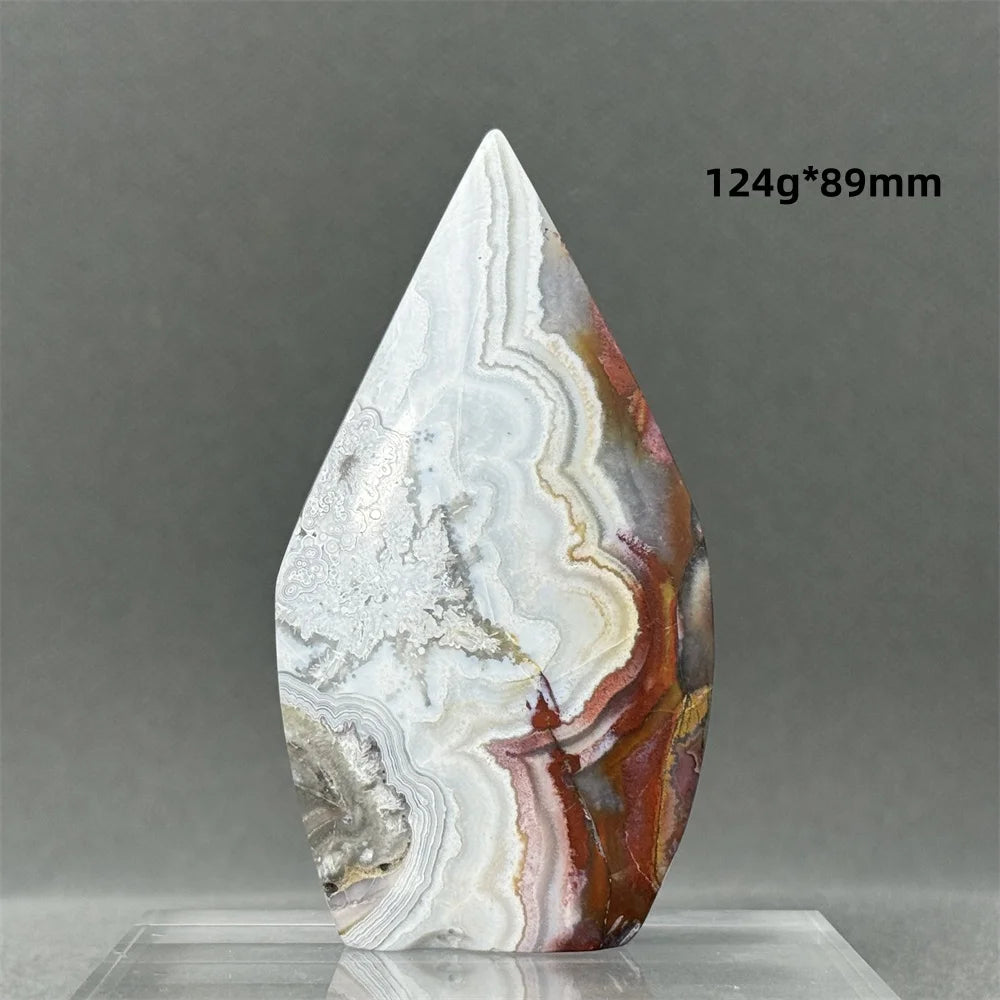 Natural Mexican Crazy Lace Agate Freeform Torch