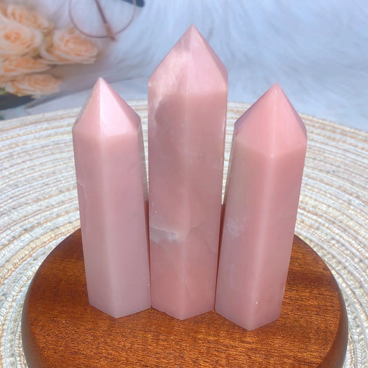 Natural Pink Opal Tower