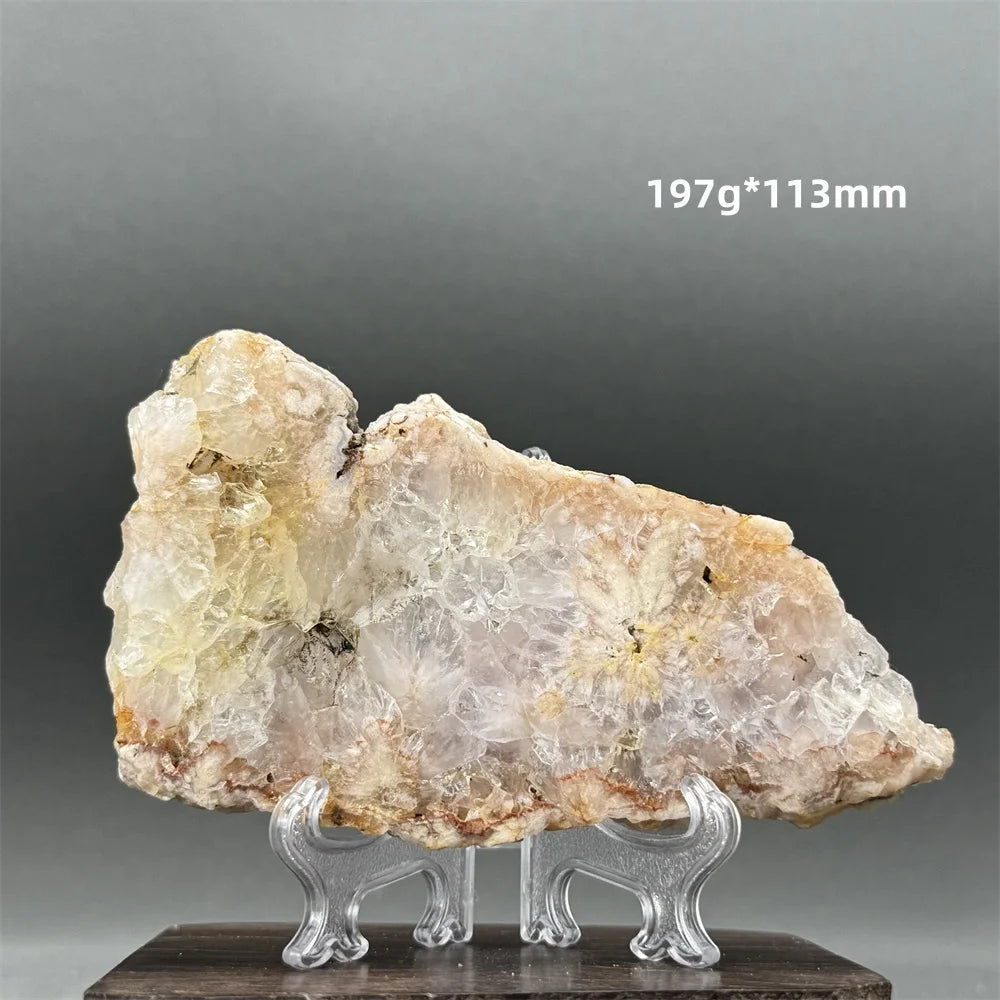 Géode d'agate en forme de fleur d'améthyste rose naturelle, pierre brute minérale, énergie, décoration de la maison, aura, guérison, méditation, prière