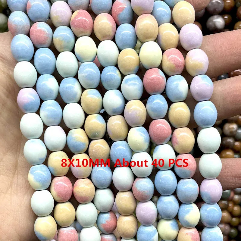 Pastel Rainbow Agate Bead Strand