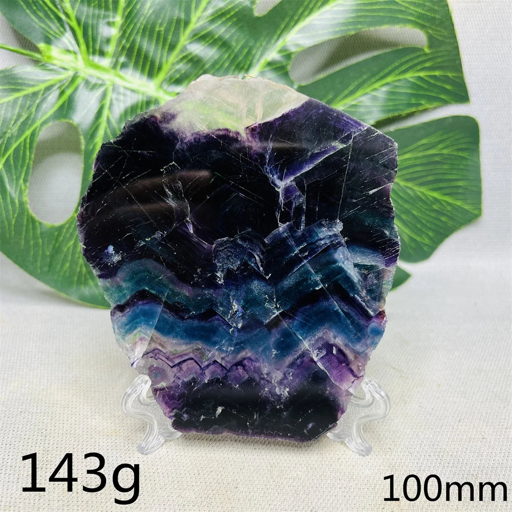 Natural Lightning Rainbow Fluorite Slab