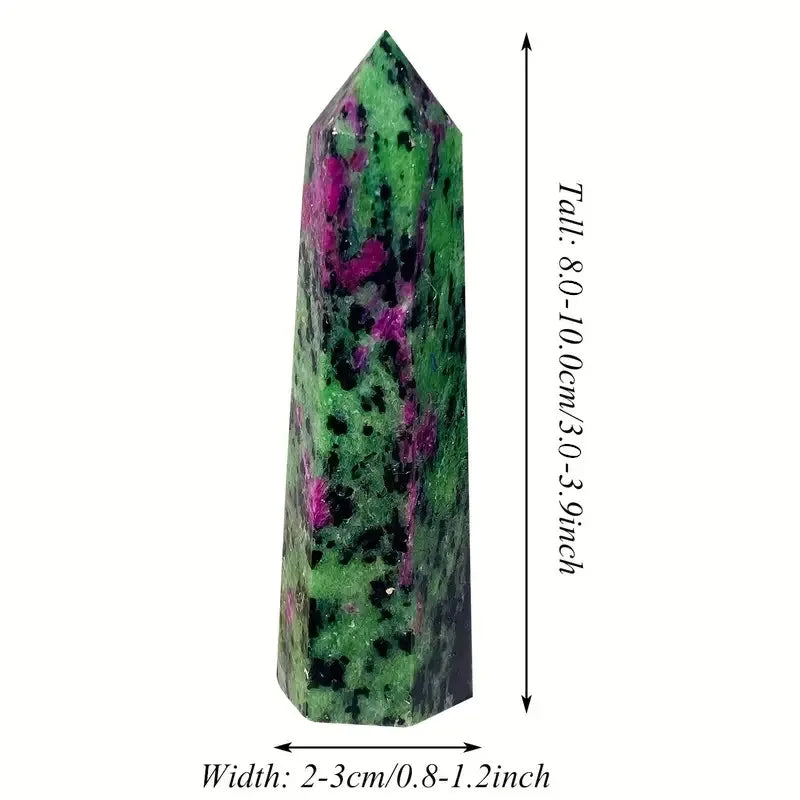 Natural Crystal Ruby Zoisite Tower