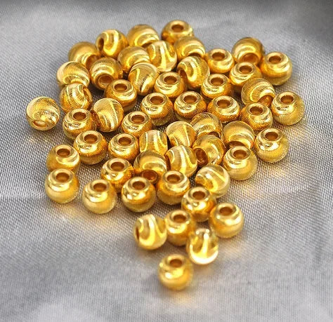 24k 999 Pure Gold Cat Eye Bead
