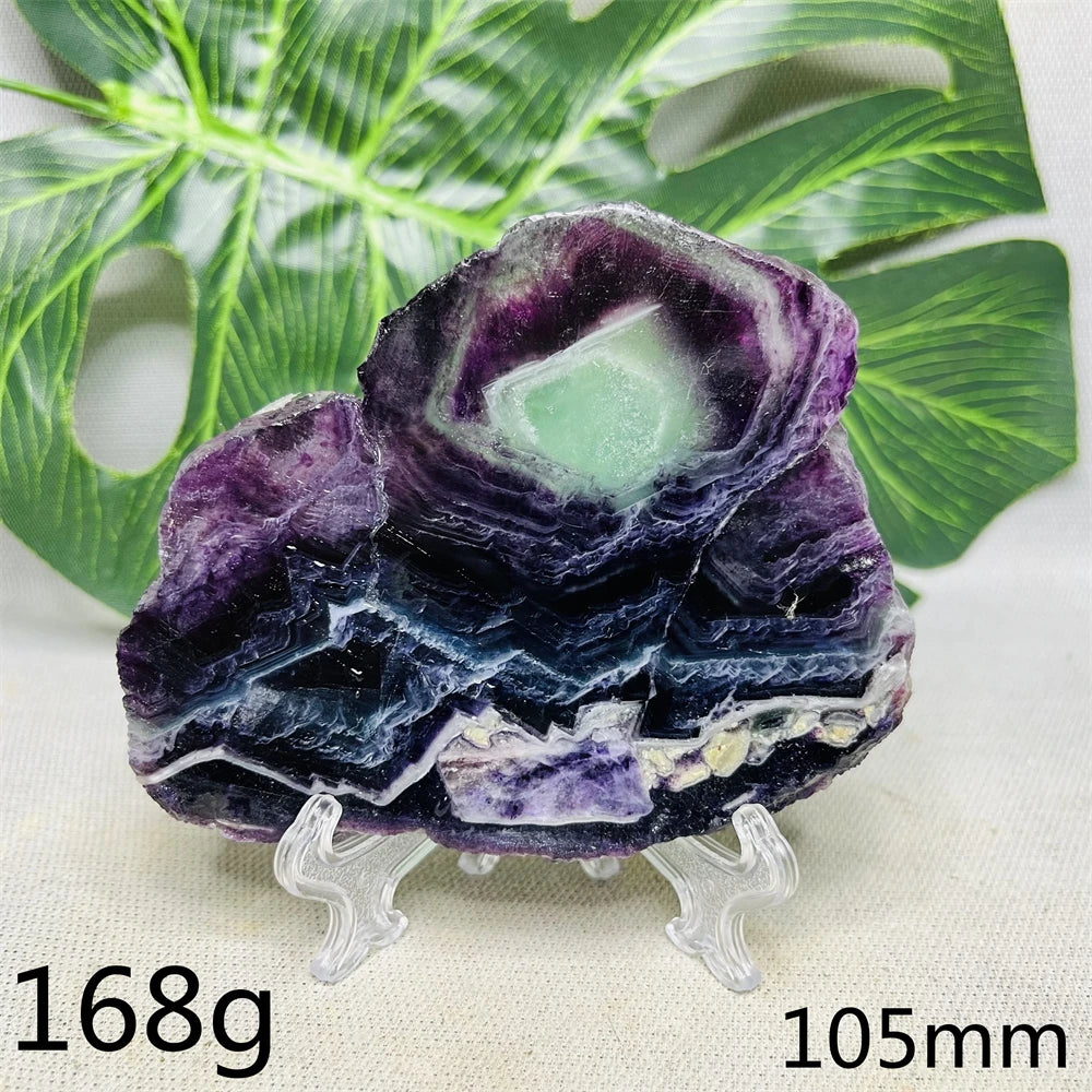 Natural Lightning Rainbow Fluorite Slab