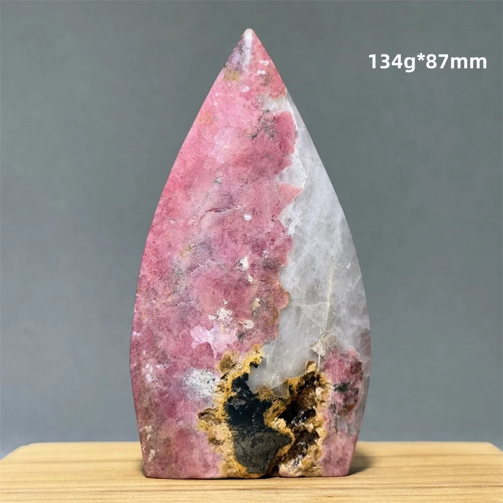 Natural Red Rhodochrosite Free-Form Torch