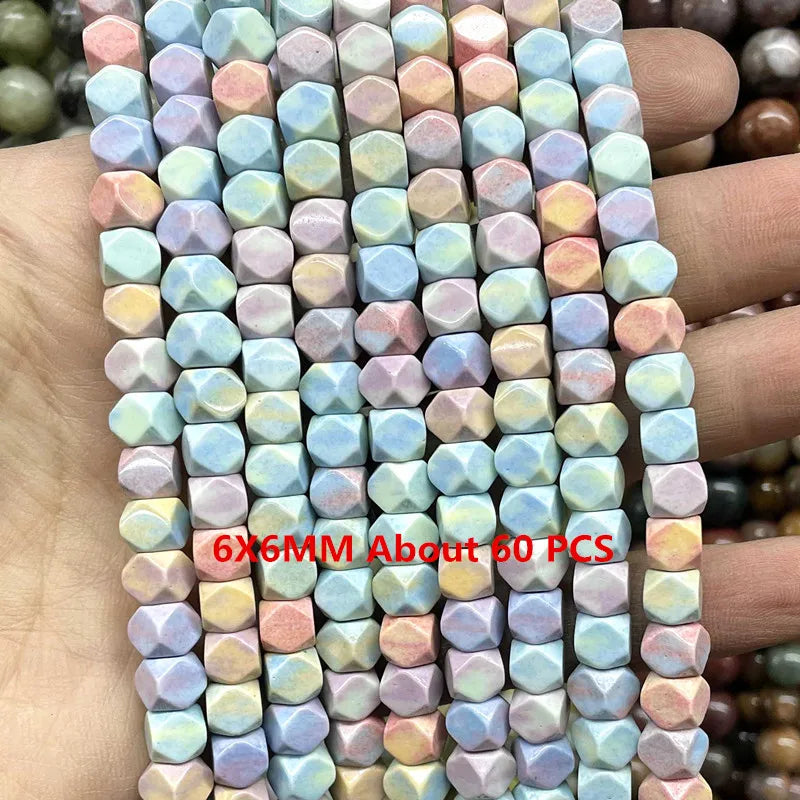 Pastel Rainbow Agate Bead Strand