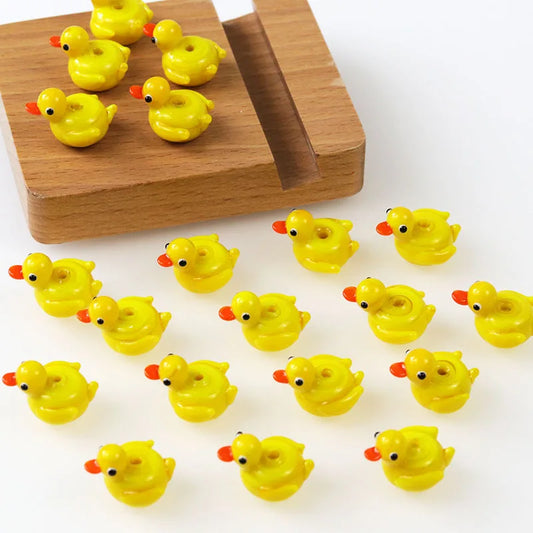 2PCs Lampwork Glass Duck Beads (10mm)