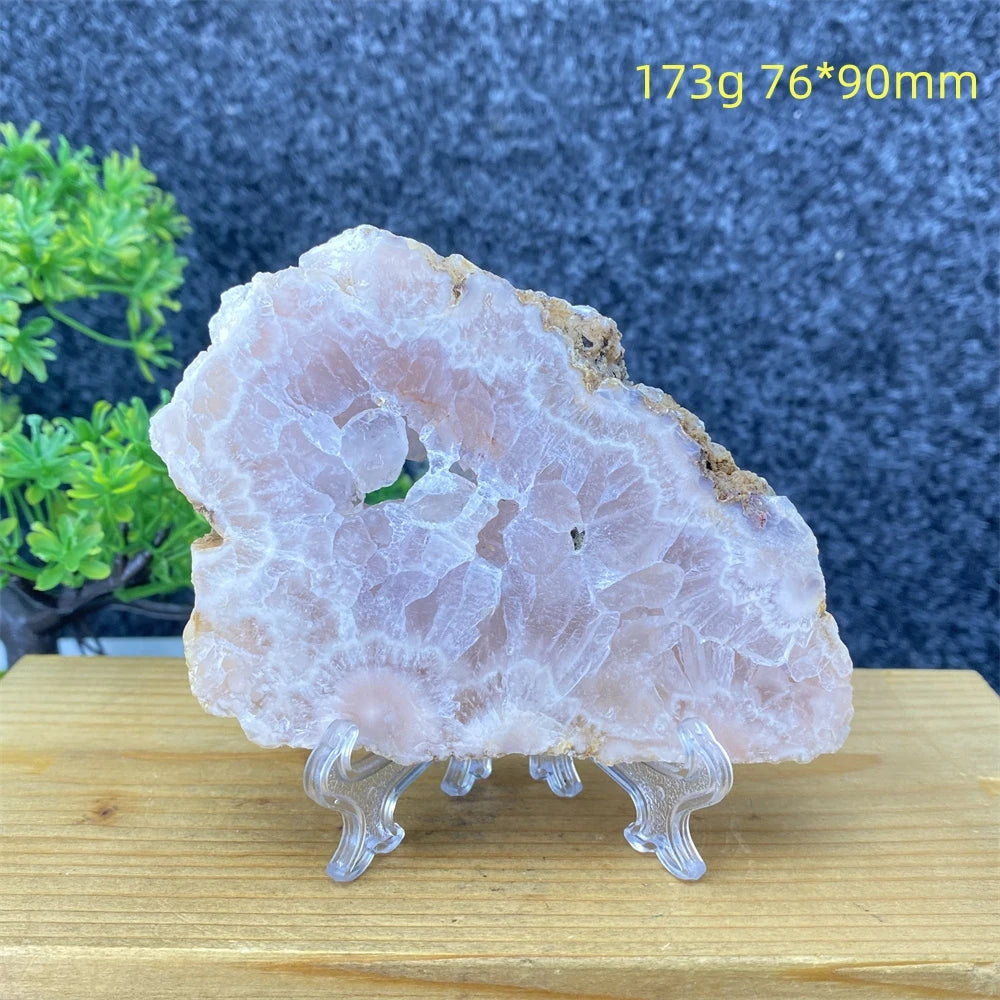 Natural Pink Amethyst Slab (With Stand)