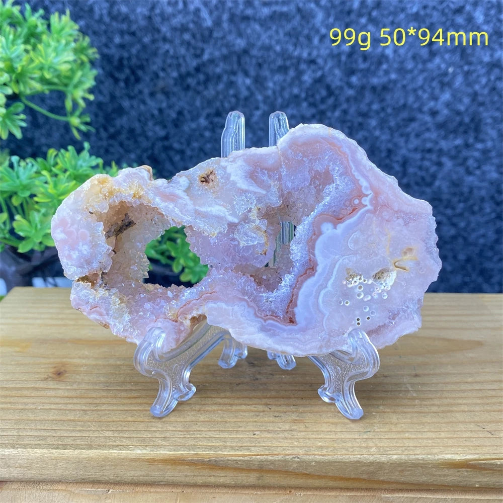 Natural Pink Amethyst Slab (With Stand)