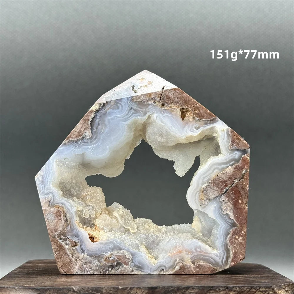 Natural Druzy Geode Fairy Window Tower
