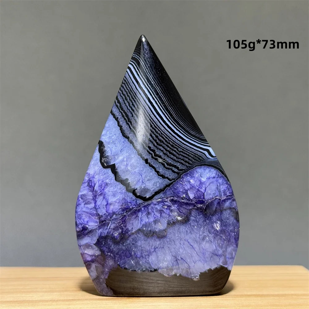 Enhanced Purple Agate Free Form Torch